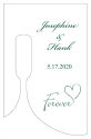 Forever Swirly Small Bottoms Up Rectangle Wine Wedding Label